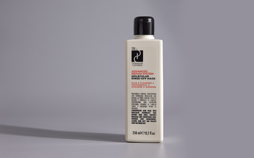 Tech Line Liquid Rinse-Off Mask: nutrición líquida y reparación instantánea.